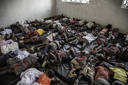 Children rest at the Ahero Resource Centre Primary School